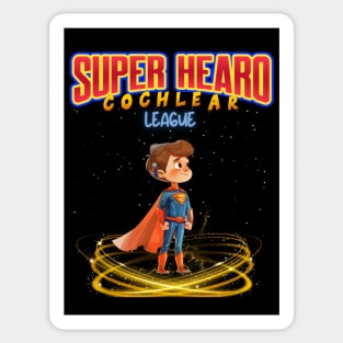 Super Hearo, Cochlear League | Cochlear Implant | Deaf Sticker